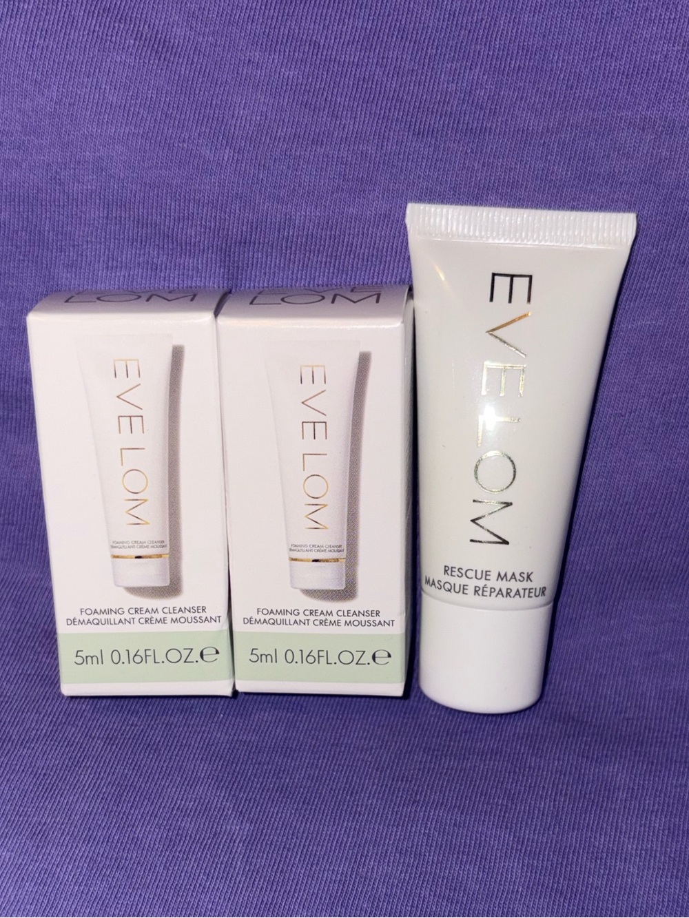 EVE LOM Rescue Mask + Cleanser Minis samples